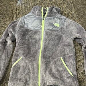 The North Face Gray Fleece with Neon Highlights